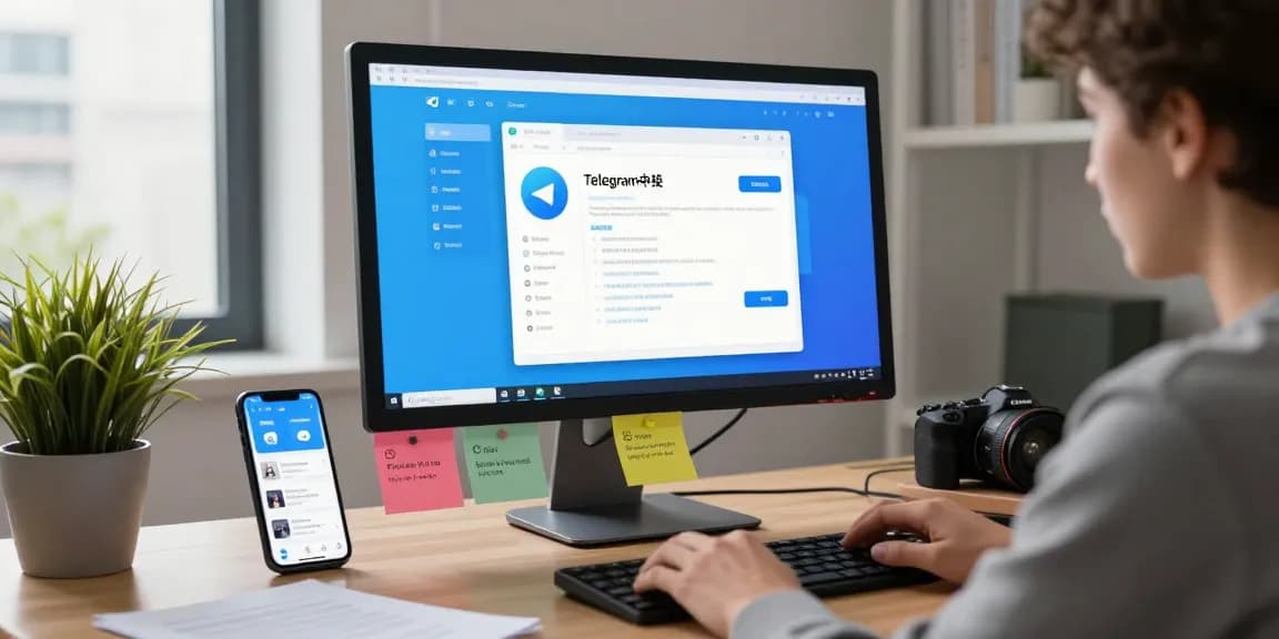 Configuring Telegram Chinese on a desktop, showcasing user-friendly interface and setup.