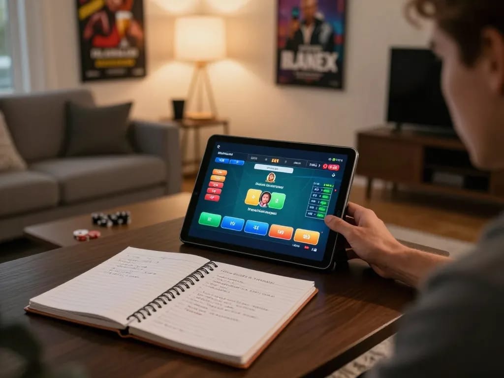 Pemain menikmati poker online yang imersif di rumah di gg999, menampilkan permainan strategis.