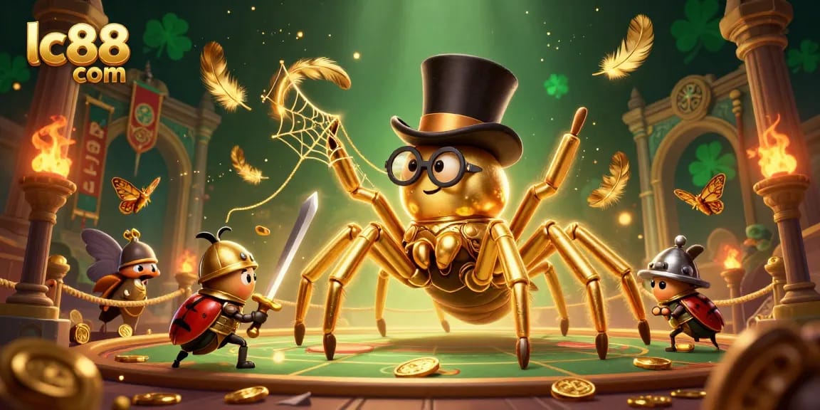 Engage in thrilling gameplay at lc88 com with vibrant characters and dynamic casino elements in a captivating scene.