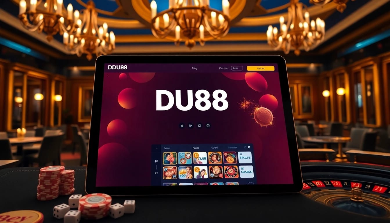 Experience live gambling action with DU88's engaging online interface and vibrant casino elements.