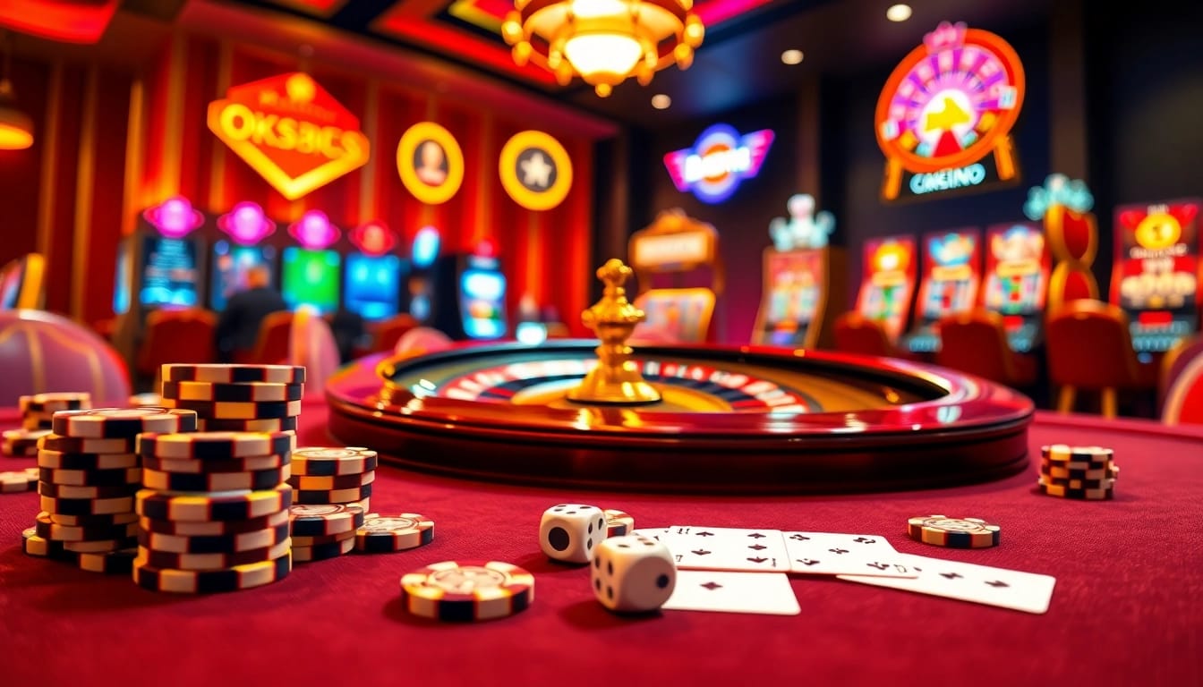 Experience thrilling games at OK8386 online casino with vibrant slots and poker tables.