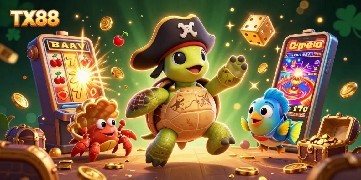 Experience an exciting jackpot at TX88 with a vibrant 3D casino scene bursting with rewards!