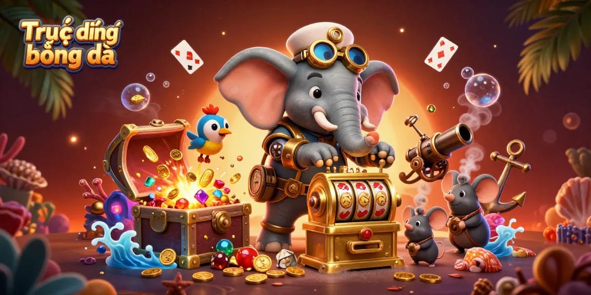 Experience Trực tiếp bóng đá with this vibrant 3D illustration showcasing dynamic casino action.