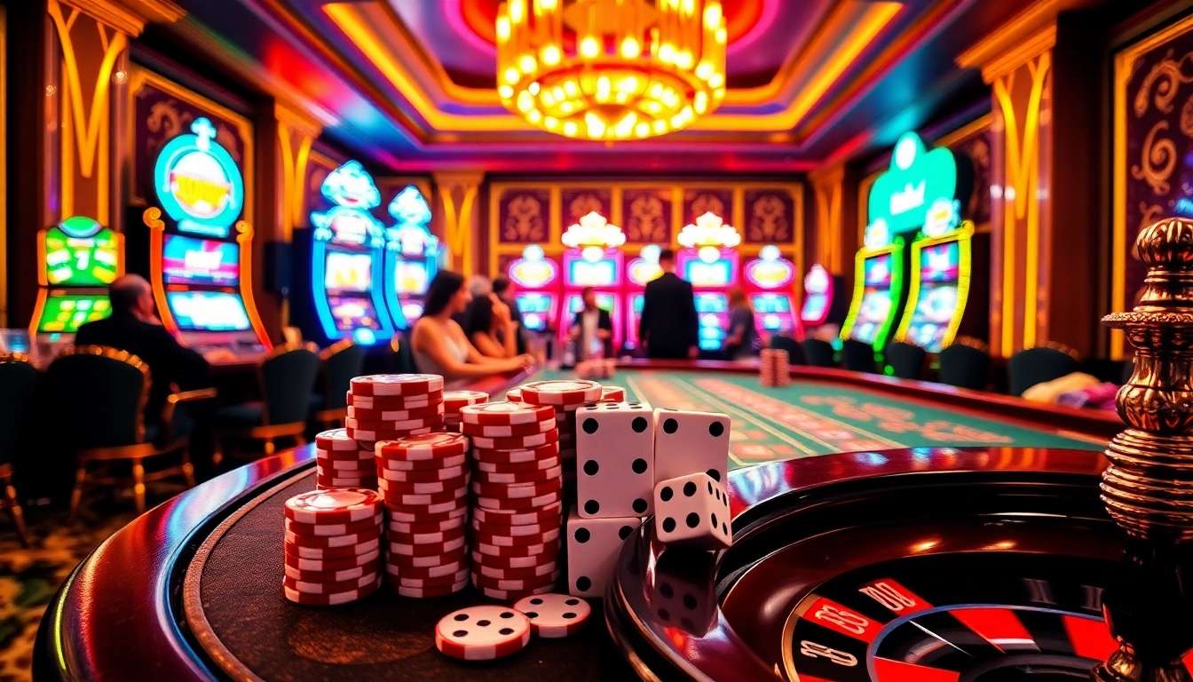 Players experiencing exhilarating gaming at https://good88v.net/ with vibrant poker chips and roulette.