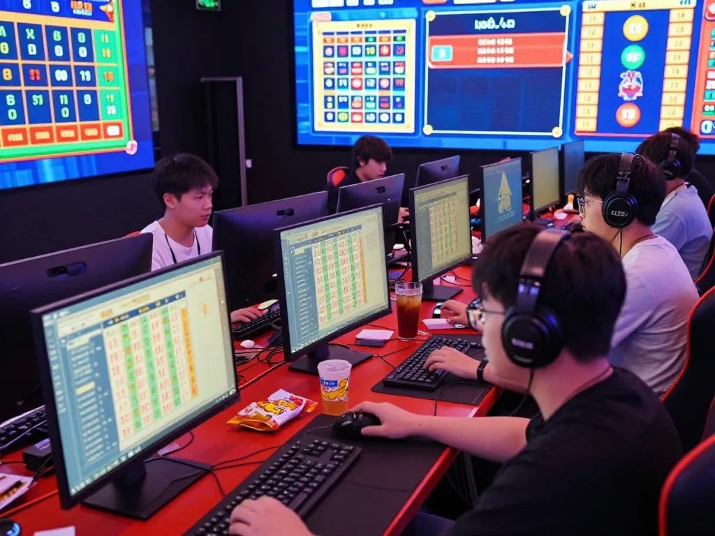 Excited players engaging in lô đề online gaming with vibrant graphics and atmosphere.