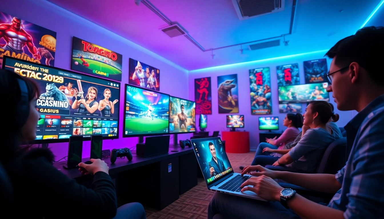 Gamers immersed in diverse online experiences at SV 66, featuring modern technology and vibrant visuals.