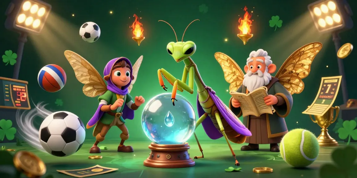 Engage with 123B's thrilling online casino, witnessing a mystical gambling scene full of vibrant sports elements and fortune tellers.