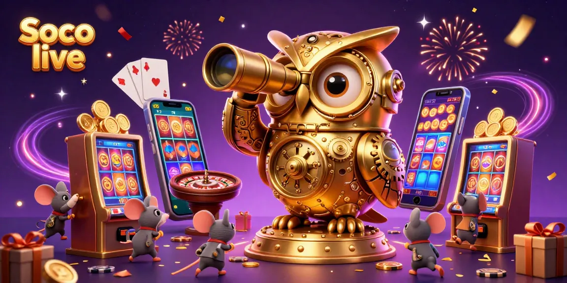 Soco live enhances the gambling experience with vibrant gold coins and dynamic slot games, showcasing the excitement of casino action.