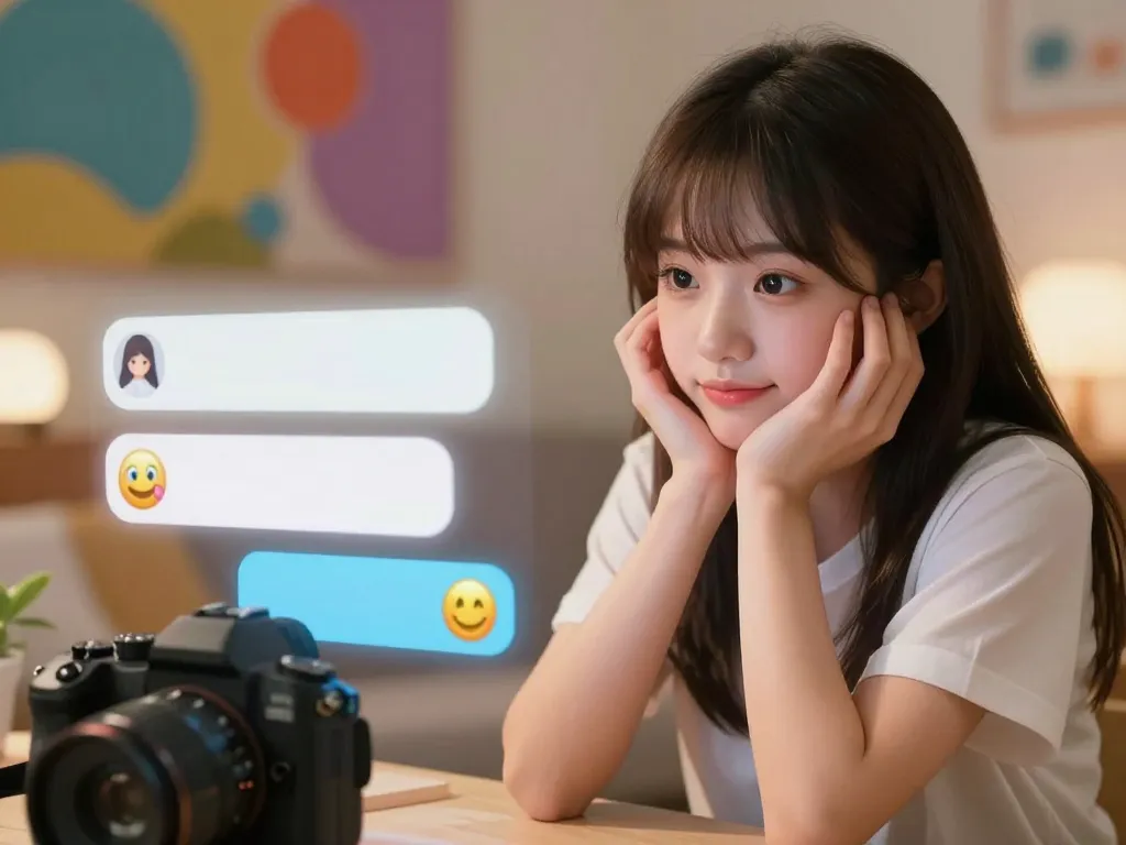 Engaging character in a hentai ai chat session, showcasing playful digital interaction.