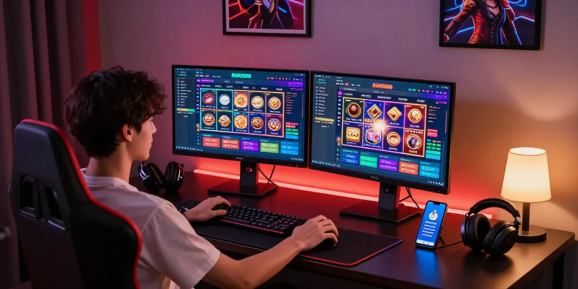 Exciting online gambling scene showcasing rokok88 rtp gaming experience with interactive setup.