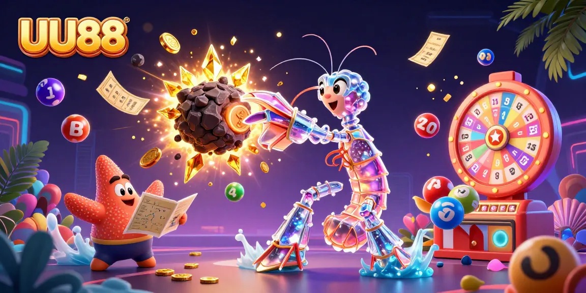 UU88 casino experience illustrated with lively galaxy elements and vibrant gambling symbols.