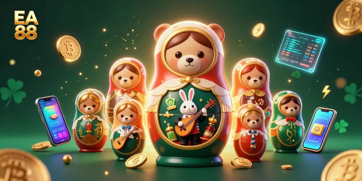 Experience thrilling casino action as the EA 88 bear family welcomes you with vibrant dealer outfits and crypto charm.