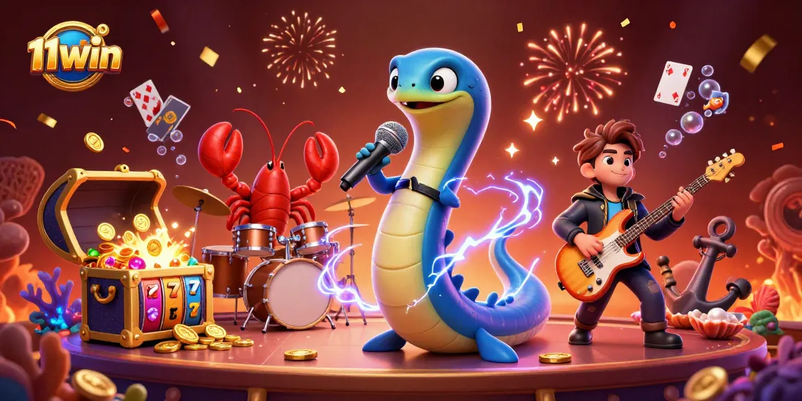 Join the fun at 11win's underwater casino with vibrant characters and thrilling gaming elements.
